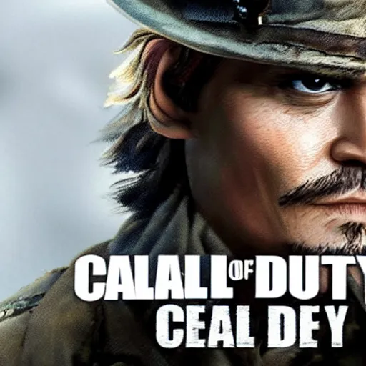 Image similar to Johnny Depp in call of duty 4k detail