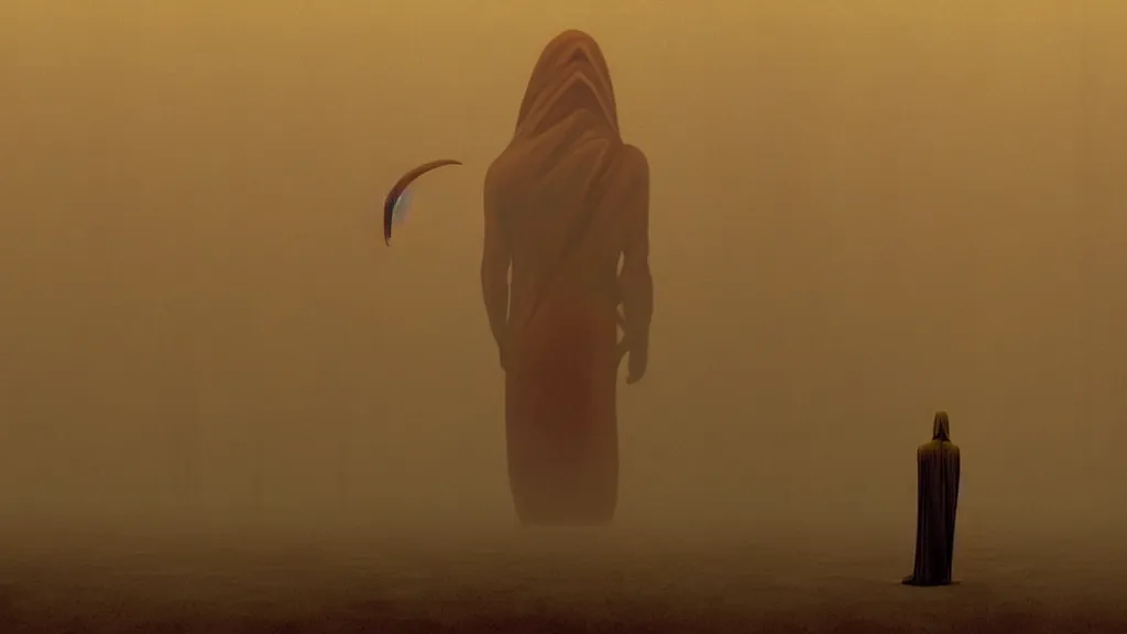 Image similar to blood drips through golden art deco, film still from the movie directed by Denis Villeneuve with art direction by Zdzisław Beksiński