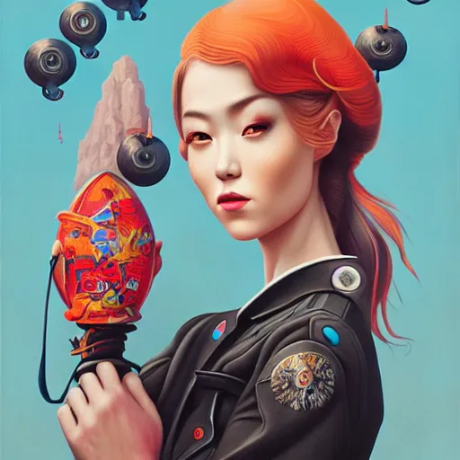 Image similar to Stockholm city portrait, Japanese, Pixar style, by Tristan Eaton Stanley Artgerm and Tom Bagshaw.
