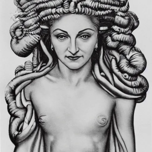 Image similar to madonna as medusa