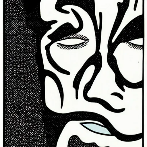 Image similar to the bride of frankenstein illustration by roy lichtenstein