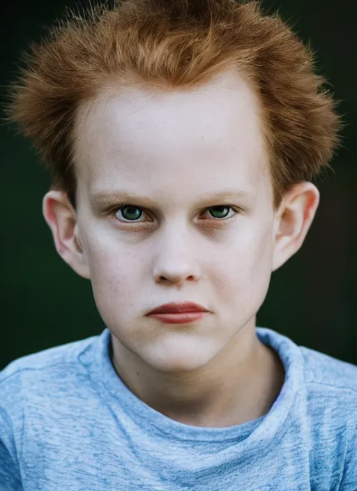 Prompt: portrait photo still of real life young beavis, 8 k, 8 5 mm, f. 1 4