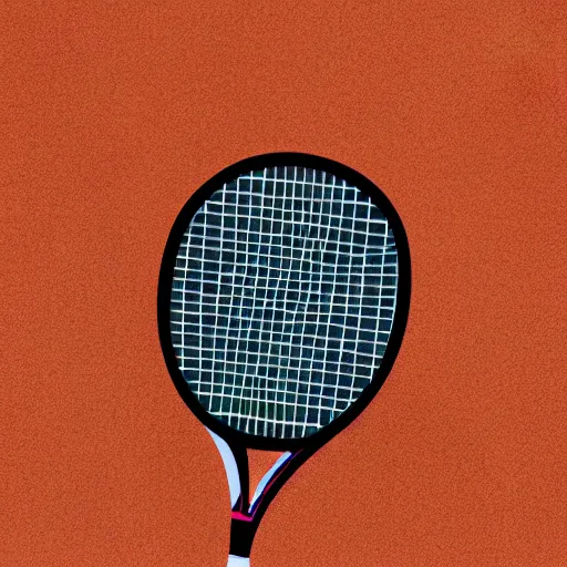 Prompt: playing tennis, graphic design in a professional, concept art