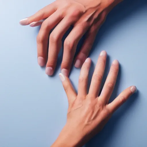 Image similar to picture of realistic human hands, white background