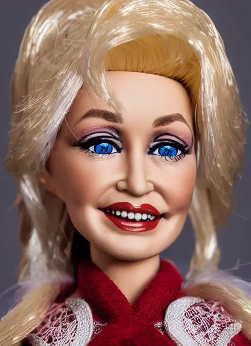Image similar to dolly parton fashion doll, product image, highly detailed, intricate detail, studio lighting, hd