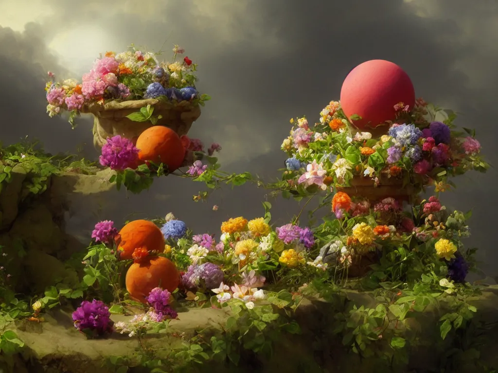 Prompt: 3d render, Sunlight Study, The orb of springtime by Jan Davidsz de Heem and ((((((((Ivan Aivazovsky)))))))) and (((Lisa Frank))), Art Nouveau, 8k, extreme detail, sharp focus, octane render