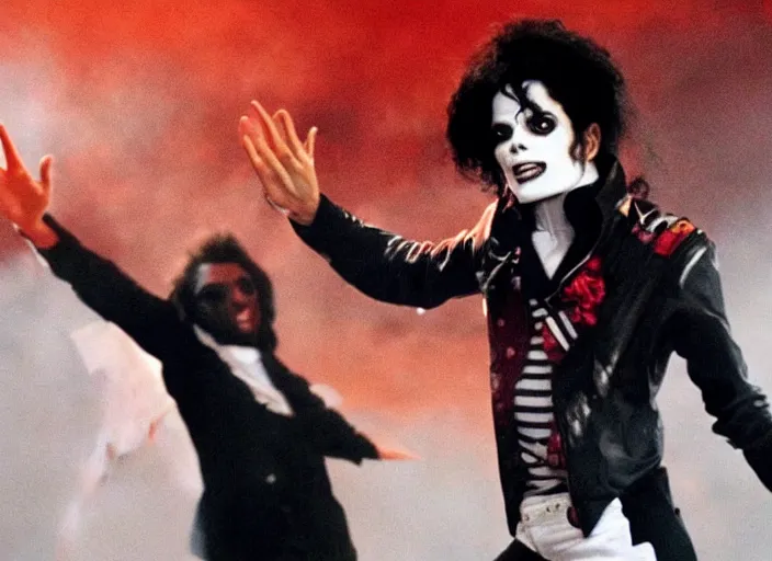 Image similar to thriller in Scream Michael jackson music video