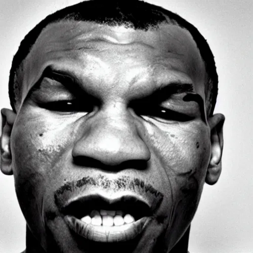 Prompt: mike tyson melting on lsd, detailed facial expressions, 1 9 8 0 s aesthetic