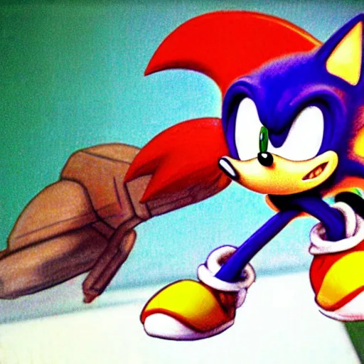 Prompt: game still sprites of sonic and tails in sonic the hedgehog 1991
