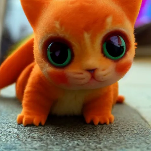 Prompt: merge of charmander and the cutest kitten ever