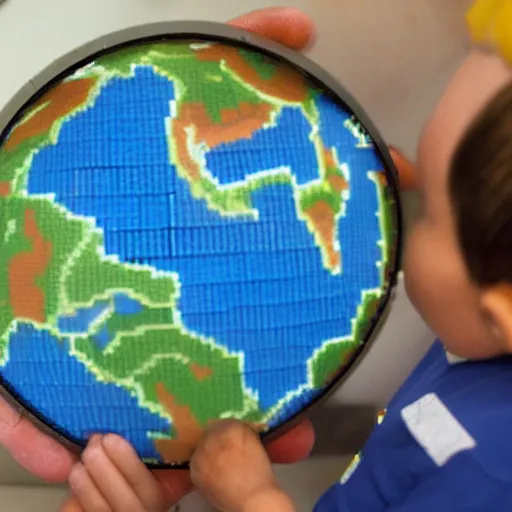 Prompt: a photo of a lego set of the planet earth