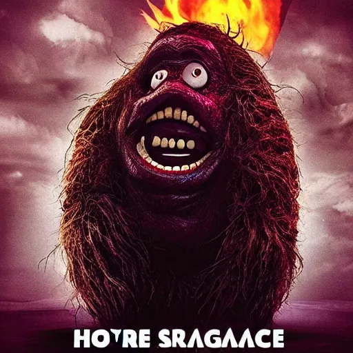 Image similar to Movie poster for the horror film “Grimace” (2023)