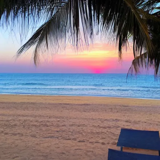 Image similar to fantastic plastic beachfront coffee sound great sunset ponytail, soft detailed, mysterious atmosphere