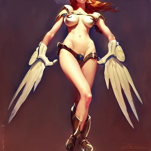 Image similar to greg manchess painting of anime woman in armor, long wings, soft lighting, trending on artstation, by huang guangjian and gil elvgren and krenzcushart