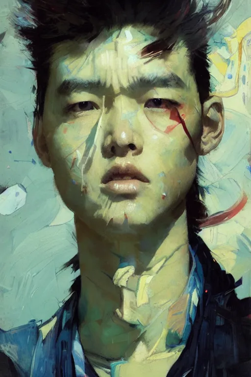 Prompt: jeong ho - yeon by greg rutkowski, jeremy mann, francoise nielly, van gogh, ross tran, rule of thirds, seductive look, beautiful