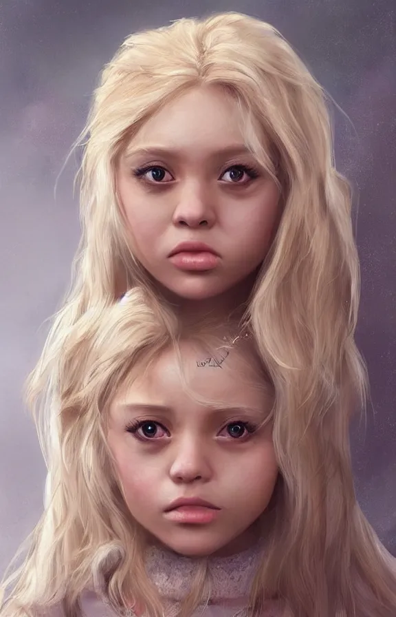 Image similar to the beautiful blonde princess of cute old long - haired chihuahuas, hyper - realistic concept art illustration, trending on artstation