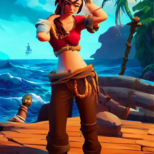 Image similar to jack the pirate mermaid on sea of thieves game avatar hero, behance hd by jesper ejsing, by rhads, makoto shinkai and lois van baarle, ilya kuvshinov, rossdraws global illumination