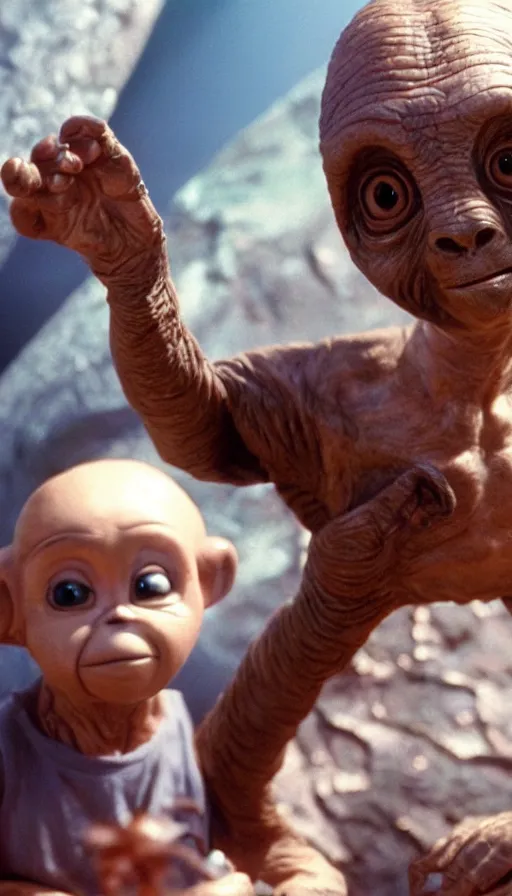 Image similar to e. t. joe rogan, cinema still