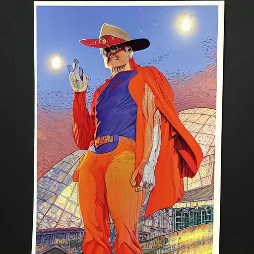 Prompt: jean giraud and moebius and don lawrence and alex ross and john romita jr, gouache and wash paints, smooth focus, sharp details, detailed details, bokeh, 4 k, fine 5 k details, fine details, fine intricate, fine facial proportionate, fine body proportionate / life as hopeless