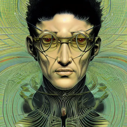 Image similar to portrait of morpheus, symmetrical, by yoichi hatakenaka, masamune shirow, josan gonzales and dan mumford, ayami kojima, takato yamamoto, barclay shaw, karol bak, yukito kishiro