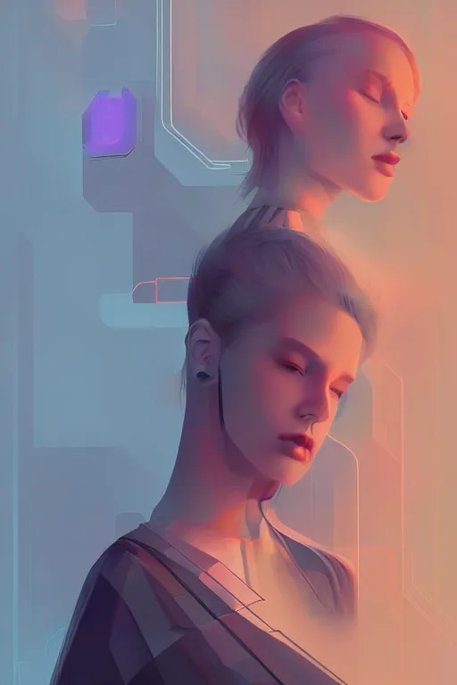 Image similar to portrait beautiful sci - fi girl, blade runner 2 0 4 9, futuristic desert city metropolis, digital art, pop art by hsiao - ron cheng