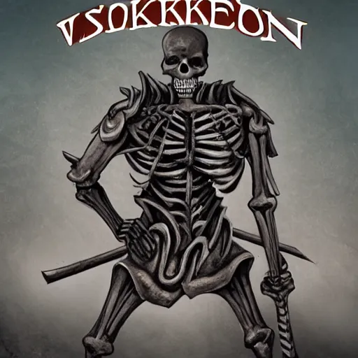 Image similar to Book cover about a Skeleton Warrior