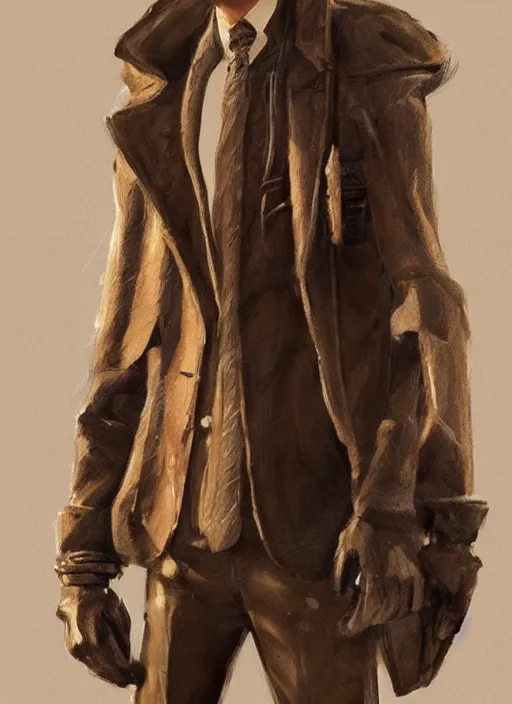 Image similar to a highly detailed illustration of timothee chalamet wearing brown coat and face mask, extra mechanical arms on his back, dramatic hands in pocket standing pose, intricate, elegant, highly detailed, centered, digital painting, artstation, concept art, smooth, sharp focus, league of legends concept art, WLOP