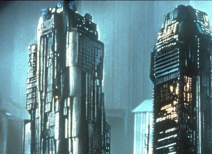 Prompt: building from the 1982 science fiction film Blade Runner