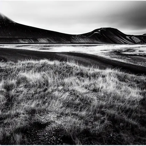 Image similar to Landscape photography, Icelandic, Photography, Color Grading, DSLR, Long Exposure, Black and White with blue filter, Beautiful Lighting