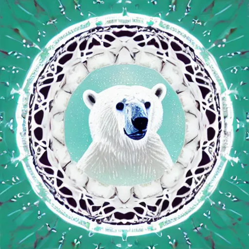 Image similar to polar bear mandala