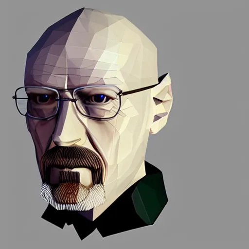 Image similar to ps1 low poly model of Walter White