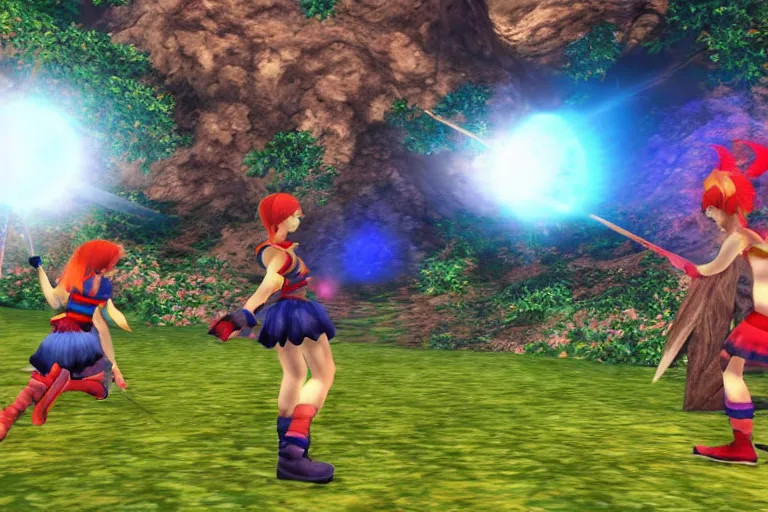 Prompt: a screenshot of chrono cross ( psx 2 0 0 0 ), ps 5 remake, unreal engine 5