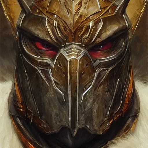 Image similar to dragon animal as a realistic fantasy knight, closeup portrait art by donato giancola and greg rutkowski, digital art, trending on artstation, symmetry!!