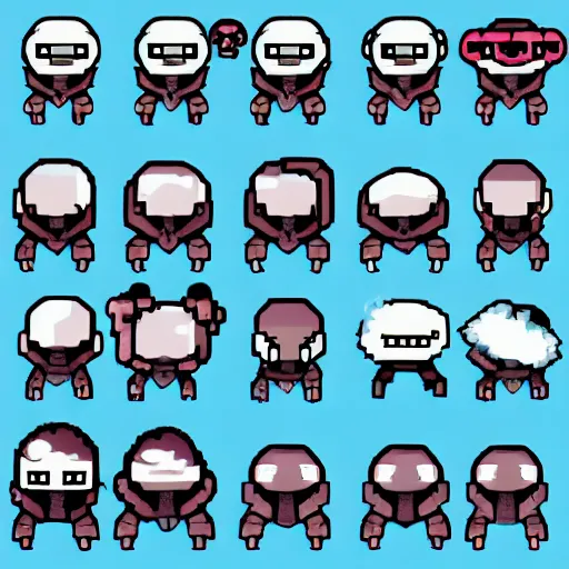 Image similar to binding of isaac monster sprite sheet