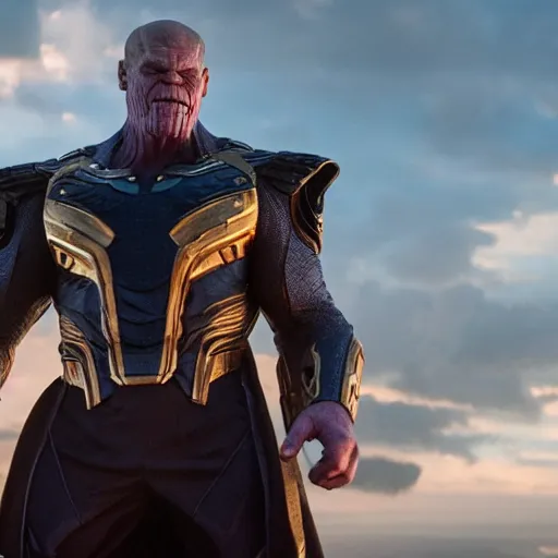 Image similar to william dafoe as thanos in avengers endgame