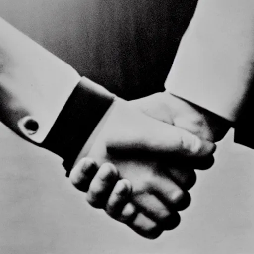 Image similar to donald trump and adolf hitler shaking hands, photography, hyper realism, germany, ww2, 8k,