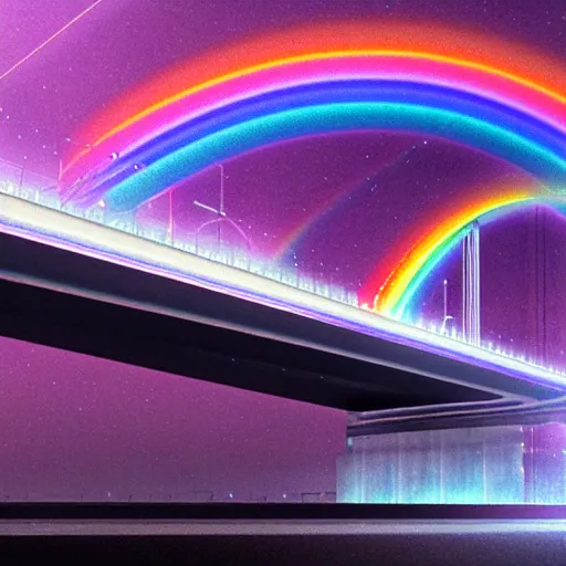 Image similar to a rainbow bridge, octane render