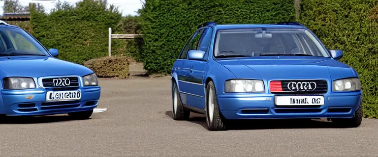 Image similar to Beater Denim Blue Audi A4 B6 Avant (2002) with patina, created by Barclay Shaw