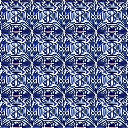 Image similar to a mystical pattern out of stars, the moon and the sun, border pattern, seamless pattern, dark blue and white