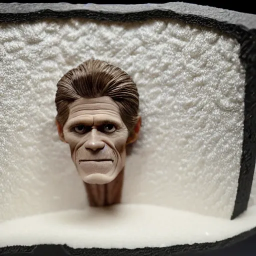 Image similar to foam made of willem dafoe : intricate, elegant, highly detailed, centered, smooth, sharp focus,