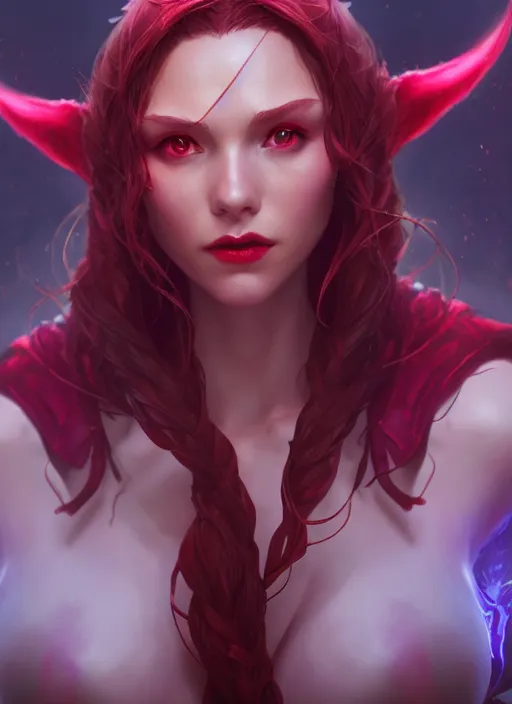 Prompt: scarlet witch in league of legends, au naturel, hyper detailed, digital art, trending in artstation, cinematic lighting, studio quality, smooth render, unreal engine 5 rendered, octane rendered, art style by klimt and nixeu and ian sprigger and wlop and krenz cushart.