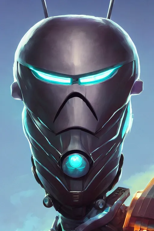 Image similar to epic mask helmet robot ninja portrait stylized as fornite style game design fanart by concept artist gervasio canda, behance hd by jesper ejsing, by rhads, makoto shinkai and lois van baarle, ilya kuvshinov, rossdraws global illumination radiating a glowing aura global illumination ray tracing hdr render in unreal engine 5