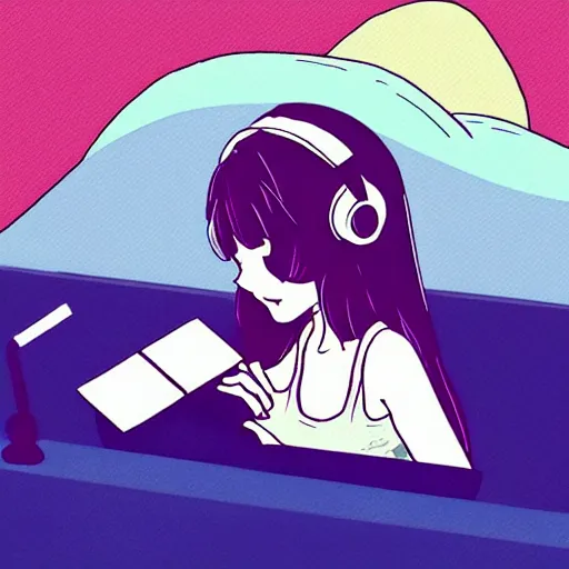 Prompt: seductive lofi beats to study and relax to