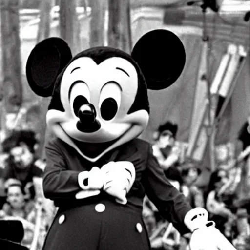 Image similar to mickey mouse performing at woodstock