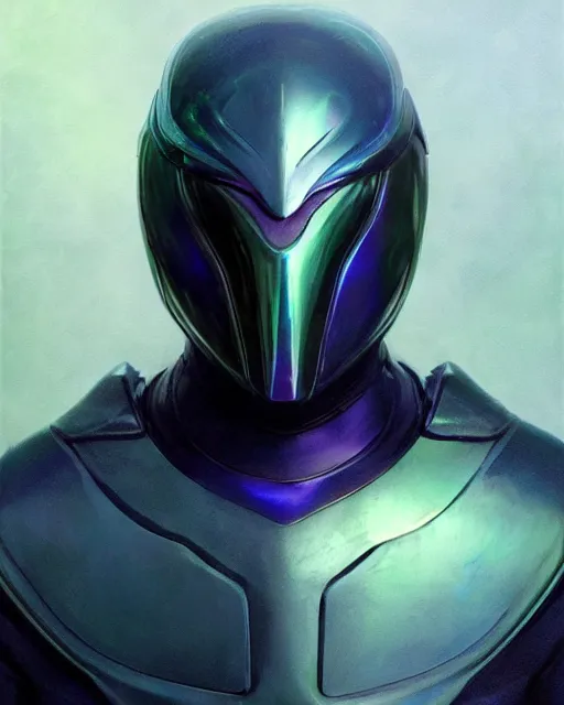 Prompt: character concept of iridescent sinewy smooth muscular male sleek glossy indigo black pearlescent liquid glass scifi armor with smooth black featureless helmet, by greg rutkowski, mark brookes, jim burns, tom bagshaw, magali villeneuve, trending on artstation