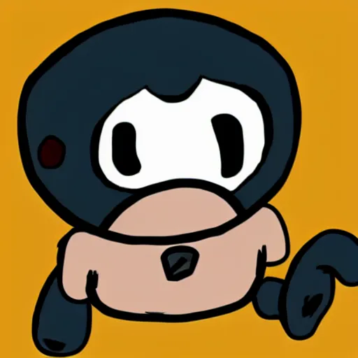 Image similar to isaac from the binding of isaac game,