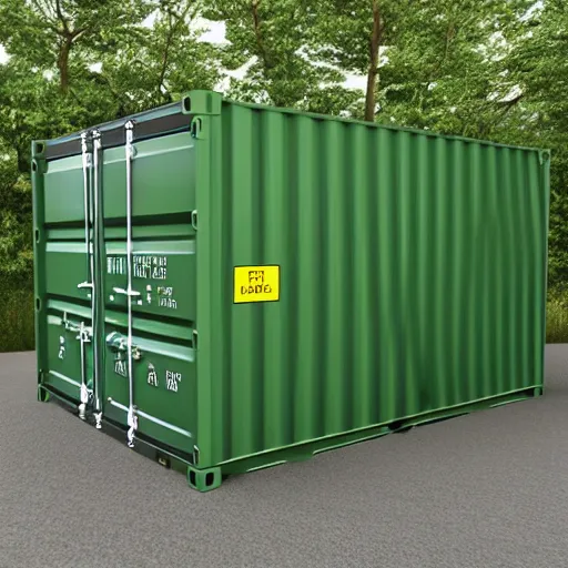 Image similar to rusty green shipping container,