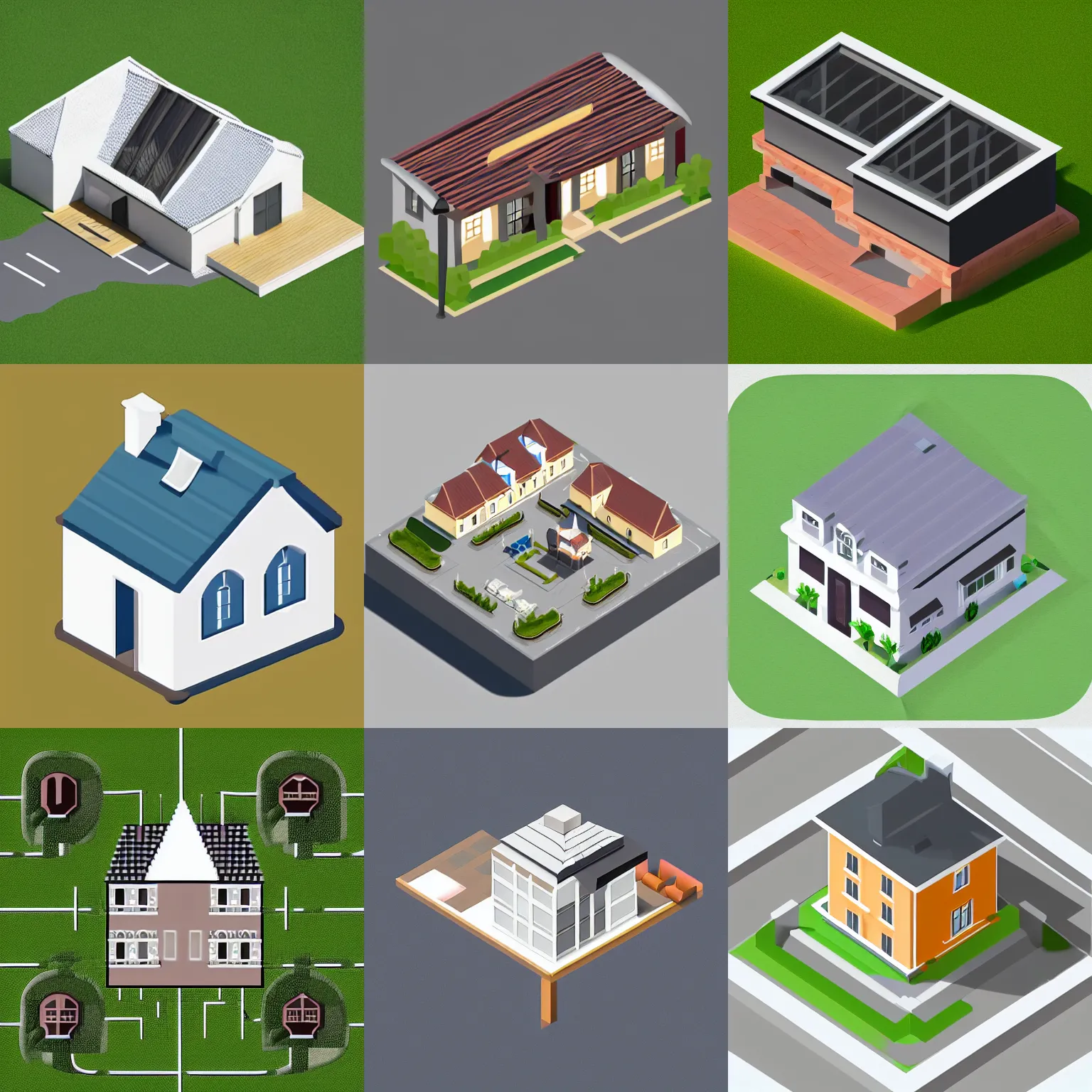 Prompt: webdesign icon for valler roof house, isometric