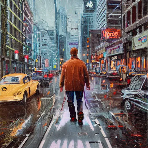 Prompt: an analog photograph of christopher walkin, by dan mumford and sandra chevrier, 4 k