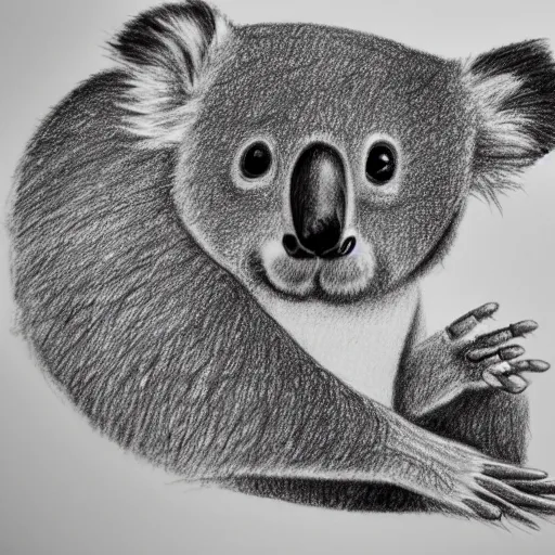 Hannah Precious Portraits - Quick #koala sketch this evening. #australia  #animal #cute #nature #art #artist #drawing #sketch #draw #sweet  #sketchbook #doodle #mammal #wildlife #conservation